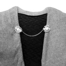 1Pcs Alloy Women Cardigan Sweater Blouse Shawl Buckle Collar Clips Brooches Shirt Collar Retro Clip Clasps Gift For Women 2024 - buy cheap