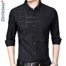 2022 Brand Long Sleeve Men Social Shirt Spring Streetwear Casual Striped Shirts Dress Mens Slim Regular Fit Clothes Fashions 040 2024 - buy cheap