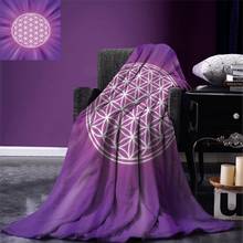 Cobertor sagrado da geometria para cama e sofá, cobertor quente que sobrepõe olheiras abstratas sobre plano de fundo vibrante espiral 2024 - compre barato