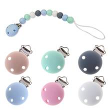 Baby Pacifier Clip Silicone Soother Teether Nipple Holder Round Soft Saliva Towel Clips Toys Buckle Newborn Nursing Supplies DIY 2024 - buy cheap