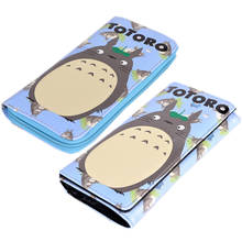 Totoro carteira longa de 2 estilos, cosplay, desenho animado pu, porta cartão, moeda, bolsa de dinheiro, presente 2024 - compre barato