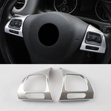 Steering Wheel Chrome Cover Trim Insert For  Golf 6 Mk6 Passat B7 CC EOS Tiguan Jetta Touran Sharan Caddy Badge Bezel Sticker 2024 - buy cheap