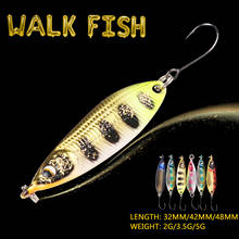 WALK FISH-señuelo duro de Metal para Pesca, anzuelo con lentejuelas de 2G/3G/3,5G, Jigging, ojos 3D, aparejos de Pesca Wobbler 2024 - compra barato