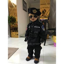 Military Uniform Halloween Costumes for Boys Carnival Party Special Force SWAT Army Suit Kids Girls Cop Police Officer Clothing 2024 - buy cheap