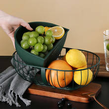 Nordic Style Storage Baskets Fruit Basketcreative Modern Wrought Iron Hollow Fruit Tray Living Room Coffee Table Snack Tray 2024 - buy cheap