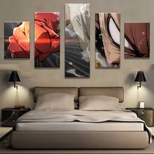 Wall Art Pictures Canvas HD Printed Modern Home Decorative Framework 5 Pieces Anime One Punch Man Painting Modular Poster 2024 - buy cheap