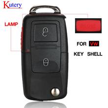 Kutery 2+1 BTN For VW Golf Passat Polo Jetta Touran Bora Sharan Uncut Blade Folding Flip Remote Key Fob Case Shell  2024 - buy cheap