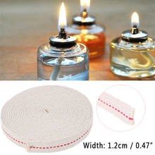 1roll 1.2cm*1.5m Oil Flat Cotton Wick for  Kerosene Burner Stove Lighting Lantern Oil Lamp Making 2024 - buy cheap