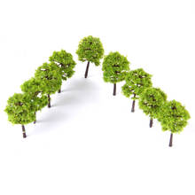 : 80 pçs modelo de árvore pintada verde escala n para cenas de jardim ferroviário trem 2024 - compre barato