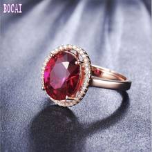 2019 new S925 sterling silver set red stone female models adjustable fashion silver ring women's ring 2024 - buy cheap