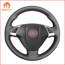 Mequer capa de volante para fiat grande punto bravo linea, capa preta de couro genuíno para volante de carro, qubo doblo opel combo 2014-2019 2024 - compre barato