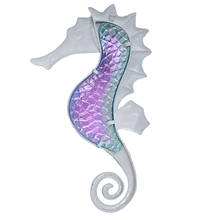 Exquisite Metal Seahorse Wall Statue Decoration Art Inspirational Sculpture Home Bedroom Garden Ornament 2024 - buy cheap