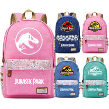 F3301 Cartoon Jurassic Park Dinosaur  Children Schoolbag Girls School bag Women Bagpack Teenagers Canvas Lady Femme Backpack 2024 - buy cheap