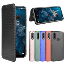 Oukitel C17 Pro Case 6.35 inch Fashion Carbon Fiber PC Hard Card Holder Slim Leather Case for Oukitel C17Pro Wallet Flip Cover 2024 - buy cheap