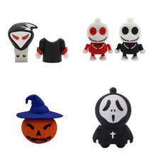 USB 256GB Pendrive Cartoon Skull Jack 8GB 16GB 32GB 64GB 128GB Skeleton Pumpkin Cle USB Flash Memory Stick Disk Halloween Gifts 2024 - buy cheap