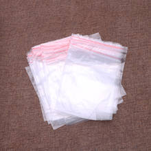 100 шт прозрачный пластиковый многоразовый целлофановый небольшой пакет упаковка для хранения мешков для хранения ювелирных изделий Ziplock застежка-молния поли мешки 8 Sizes-F1FB 2024 - купить недорого