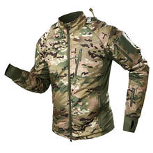 Мужская Военная тактическая куртка, ветровка, камуфляжная флисовая куртка с капюшоном, армия США, водонепроницаемые толстовки с мягкой оболочкой, одежда для охоты 2024 - купить недорого