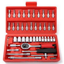 Mechanics Tool Set 46-Piece with Ratchet Wrench Socket Household Car Repair Tool Kit with Box Case for Men and Women, CR-V 2024 - buy cheap