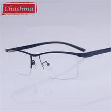 Men Optical Glasses Prescription Lenses Frame Half Rimmed Quality Eyewear Transparent Lens spectacles 2024 - buy cheap