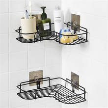 Bathroom Kitchen Punch Corner Frame Shower Shelf Wrought Iron Shampoo Storage Rack Holder with Suction Cup Bathroom Accessories 2024 - buy cheap