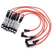 Conector de ignição, 6 peças, cabo vermelho, para golf iii, corrado, vr6, 2.8, 2.9, aaa, abv, com extrator 2024 - compre barato