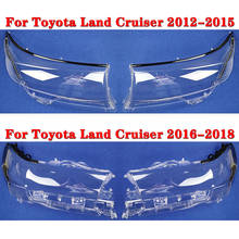 Tampa de farol dianteiro para toyota land cruiser lc200 2012 a 2018, lâmpada de vidro 2024 - compre barato