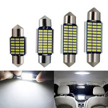 1x led canbus lâmpada c10w c5w, festão branco para luzes automotivas de leitura e da placa, 5000k com erro livre, 31mm, 36mm, 39mm e 42mm 2024 - compre barato