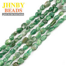 JHNBY-Cuentas espaciadoras para fabricación de joyas, piedra Natural verde africana, grava Irregular de 4 ~ 7mm, cuentas sueltas para pulseras, accesorios de bricolaje de 15'' 2024 - compra barato