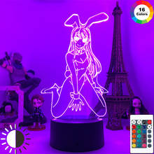 Anime Waifu Mai Sakurajima Led Night Light for Bedroom Decor Mai Light Gift for Friend Sakurajima Bunny Girl Led Lamp Anime Gift 2024 - buy cheap