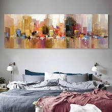 Pintura abstracta de paisaje sintético para decoración del hogar, cuadro de cuadros de estilo nórdico para sala de estar, sin marco 2024 - compra barato