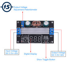 Módulo de impulsionador de energia DC-DC dc 3v-35v para dc 3.5v-50v 6a 100w display digital de alta potência 2024 - compre barato