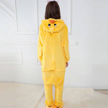 Adult Duck Kigurumi Women Men Cartoon Animal Cosplay Costume Winter Onesie Pajama Hooded Couple Funny Party Suit 2024 - buy cheap