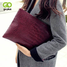 GOPLUS Women's Clutch  PU Leather Women's Bag Crocodile Pattern Clutches Handbags for Female 2021 New 2022 - buy cheap