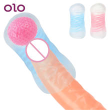 OLO Male Masturbators Hole Channel Penis Stimulating Spiral Suck Aircraft Cup Red Ball Massage Jelly Vagina Real Pussy Sex Toys 2024 - buy cheap
