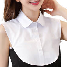 Women Detachable Lapel Fake Collar Ruffles Cotton Blouse Fake False Collar Shirt Removable False Half Shirt Blouse 2020 2024 - buy cheap