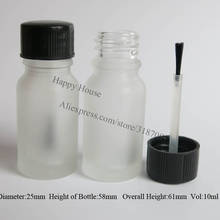 360 x 10ml Frost Glass Bottle,10cc Glass Nail Polish Oil Bottle,1/3OZ Glass Oil Bottle With Brush Cap 2024 - buy cheap