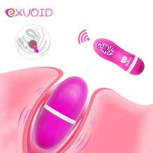 Exvoid ovo vibrador de controle remoto, estimulador de clitóris mamilo massageador do ponto g orgasmo brinquedos sexuais à prova d'água para mulheres adulto 2024 - compre barato