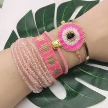 BLUESTAR Turkish Evil Eye MIYUKI Bead Bracelet For Women Star Letter Armband Crystal Tassel Pulseras Mujer Moda Jewelry 2024 - buy cheap