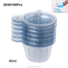 Dispensador de tazas desechable de plástico de 40ML de 20/50/100 Uds. Para herramienta de fabricación de joyas de resina epoxi DIY 2024 - compra barato