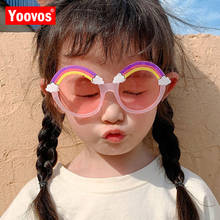 Yoovas óculos de sol redondo infantil, óculos para meninos e meninas, design de marca 2024 - compre barato