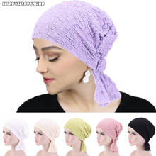 Turbante de algodón transpirable con burbujas para mujer, gorro para el cuidado del cabello, pañuelo para la cabeza, sombrero de béisbol musulmán, accesorios para el cabello 2024 - compra barato
