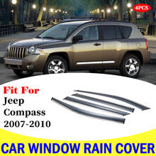 For jeep Compass window deflectors wind deflector sun guard rain vent visor cover trim car accessories 2007-2010 2024 - buy cheap