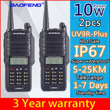 2pcs Baofeng 10w UV-9R P high-power walkie-talkie for two-way radio 10km 4800mah UV 9R plus upgrade waterproof IP67 walkie-talke 2024 - купить недорого