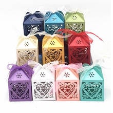 10/50/100pcs Love Heart Laser Cut Hollow Carriage Favors Gifts Candy Boxes DIY With Ribbon Baby Shower Wedding Party Supplies 2024 - buy cheap