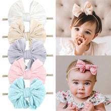 Lace Bowknot Baby Girl Headband Korean Princess Elastic Nylon Hair Bands Handmade Fashion Newborn Infant Kids Accessories 2024 - buy cheap