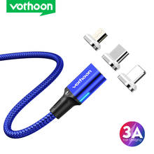 Vothoon 3A Magnetic Cable Fast Charging Micro USB C Cable For iPhone Samsung Huawei Magnet Charger Type-C Mobile Phone Cable 2024 - buy cheap