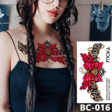 1 Sheet Chest Body Tattoo Temporary Waterproof Jewelry Star moon bow lace pattern Decal Waist Art Tattoo Sticker for Women 2024 - buy cheap