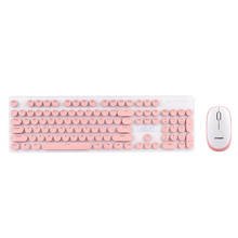 Jelly Comb Ultra Slim 2.4G Wirelss keyboard and Mouse Combos for PC Laptop Candy Pink Women Girl Home Office Keyboard Mouse Set 2024 - buy cheap