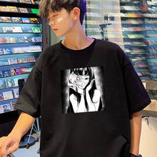 Harajuku японский томие юмором манга Забавный принт футболка для мужчин ужас Junji Itou аниме уличная Мужская футболка одежда хип хоп 2024 - купить недорого