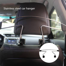 Stainless Steel + Anti Slip Rubber + Metal Seat Headrest Pillar Coat Hanger Frame Car Styling Functional Storage Accessories 2024 - buy cheap